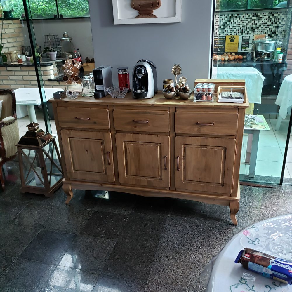 Buffet de madeira maciça da Vintage Decor, peça BUF-13