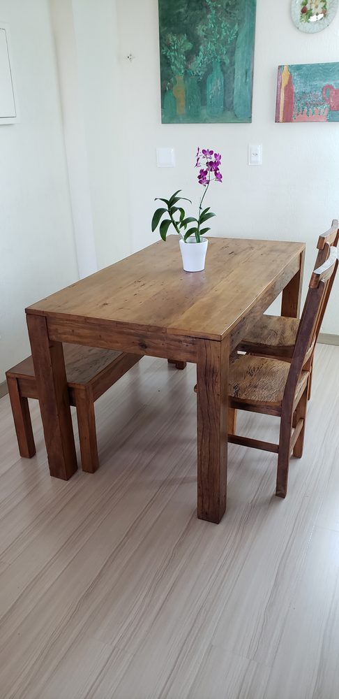 Mesa de madeira maciça da Vintage Decor, peça MES-07