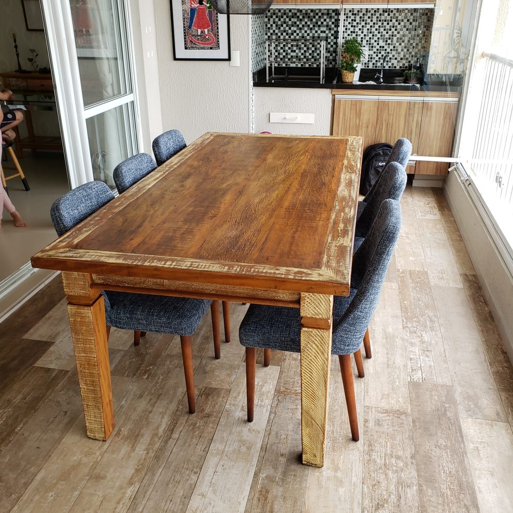 Mesa de madeira maciça da Vintage Decor, peça MES-15